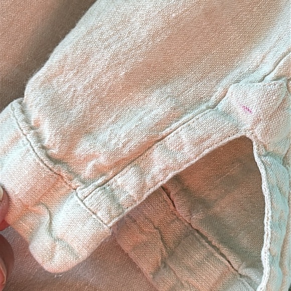 Vineyard Vines Oatmeal Linen/Cotton Peasant Blouse Sz Lg + MEASUREMENTS! - Picture 10 of 10